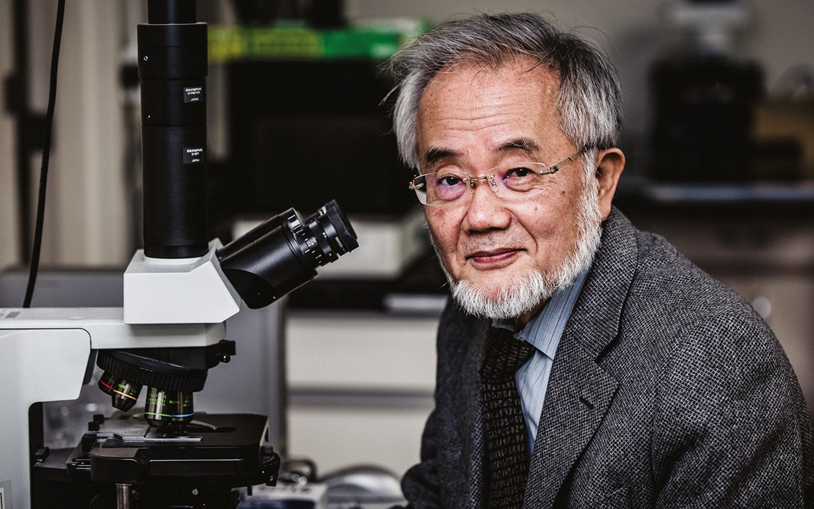 Japanese scientist Yoshinori Ohsumi, Nobel Prize winner for discoveries about autophagy and cell recycling.