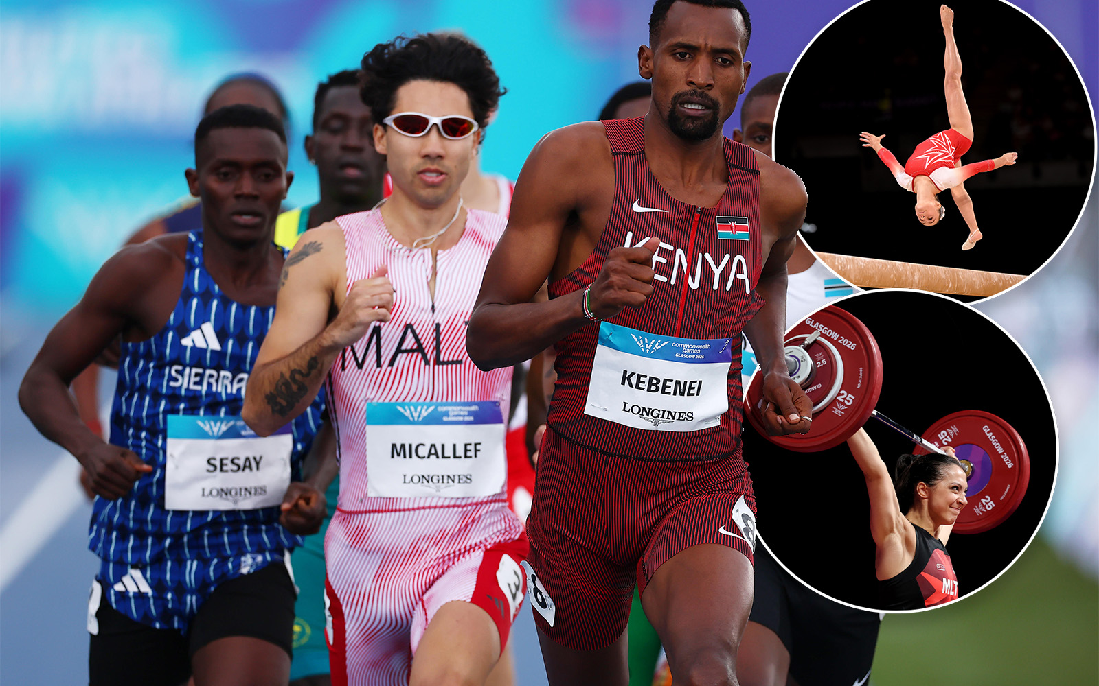 Team Malta athletes competing during the Glasgow 2026 Commonwealth Games