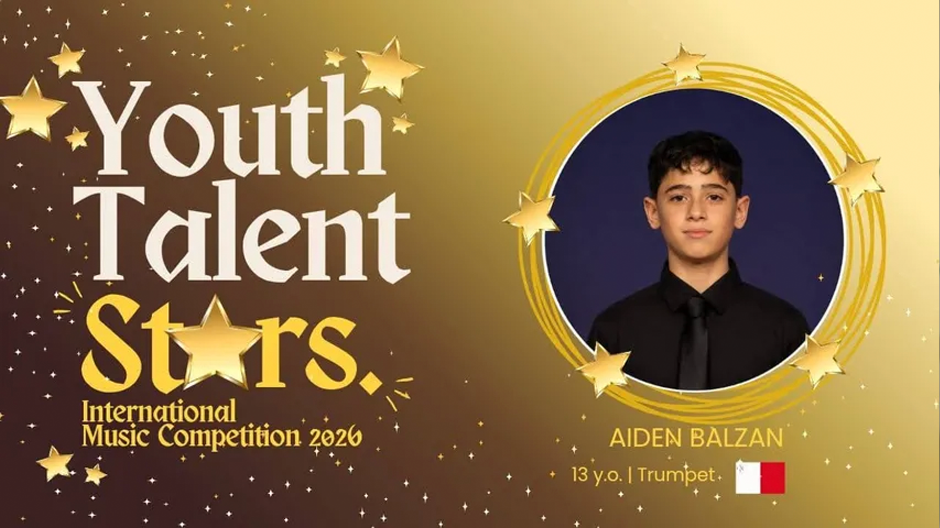 13-Year-Old Aiden Balzan Wins Grand Prix at International Music Competition