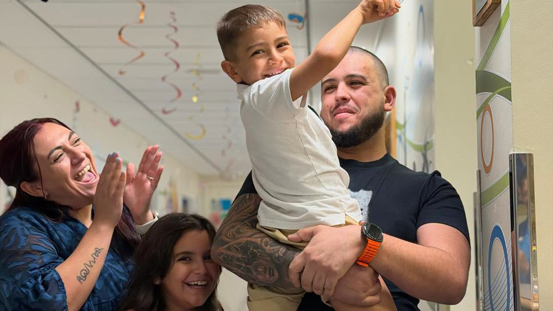 Little Mason Rings the Bell to Mark the End of His Treatment