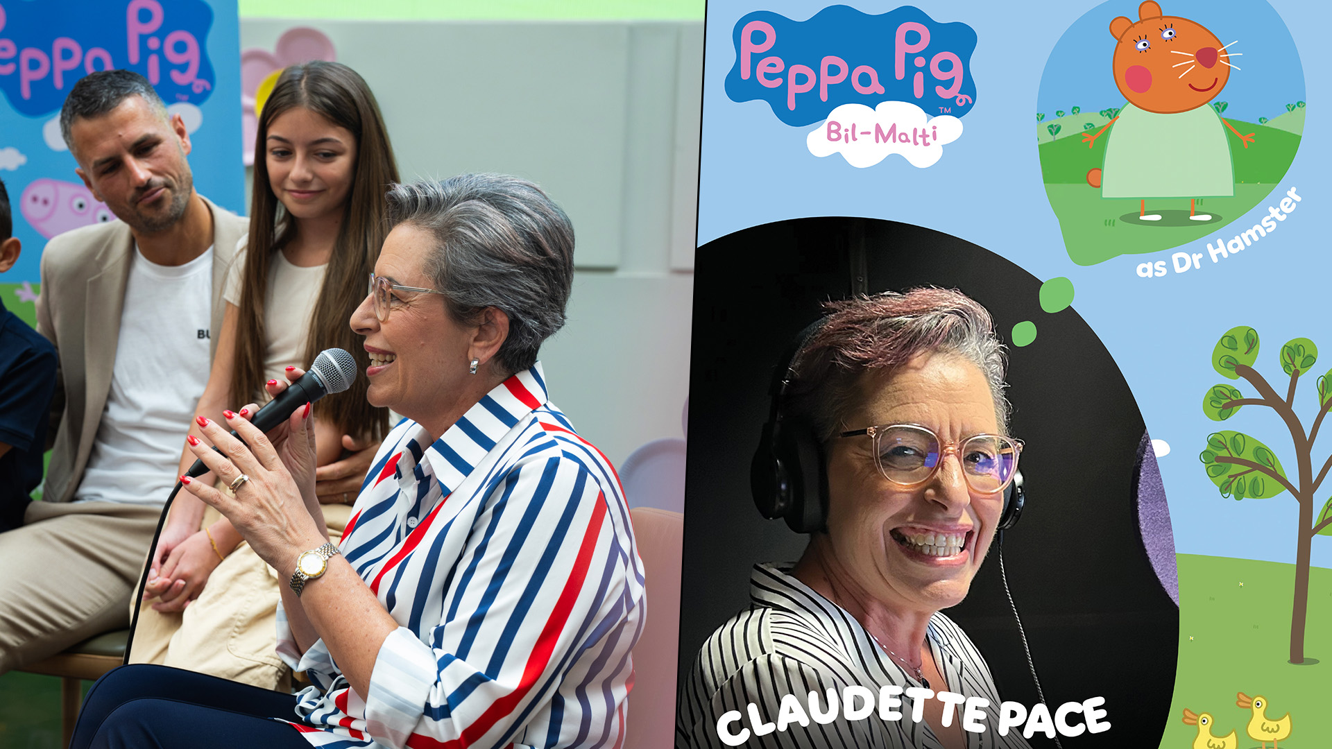Claudette Buttigieg joins Peppa Pig bil-Malti as the voice of Dr Hamster